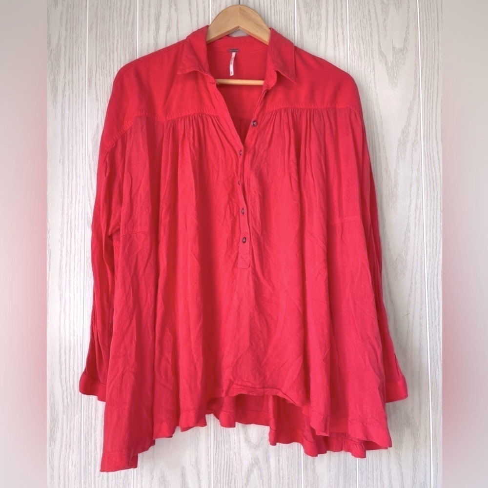 Free People Size XS Lovely Day Long Sleeve Shirt EUC - Picture 6 of 6